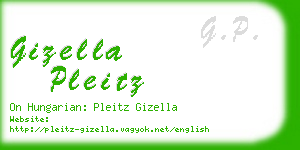 gizella pleitz business card